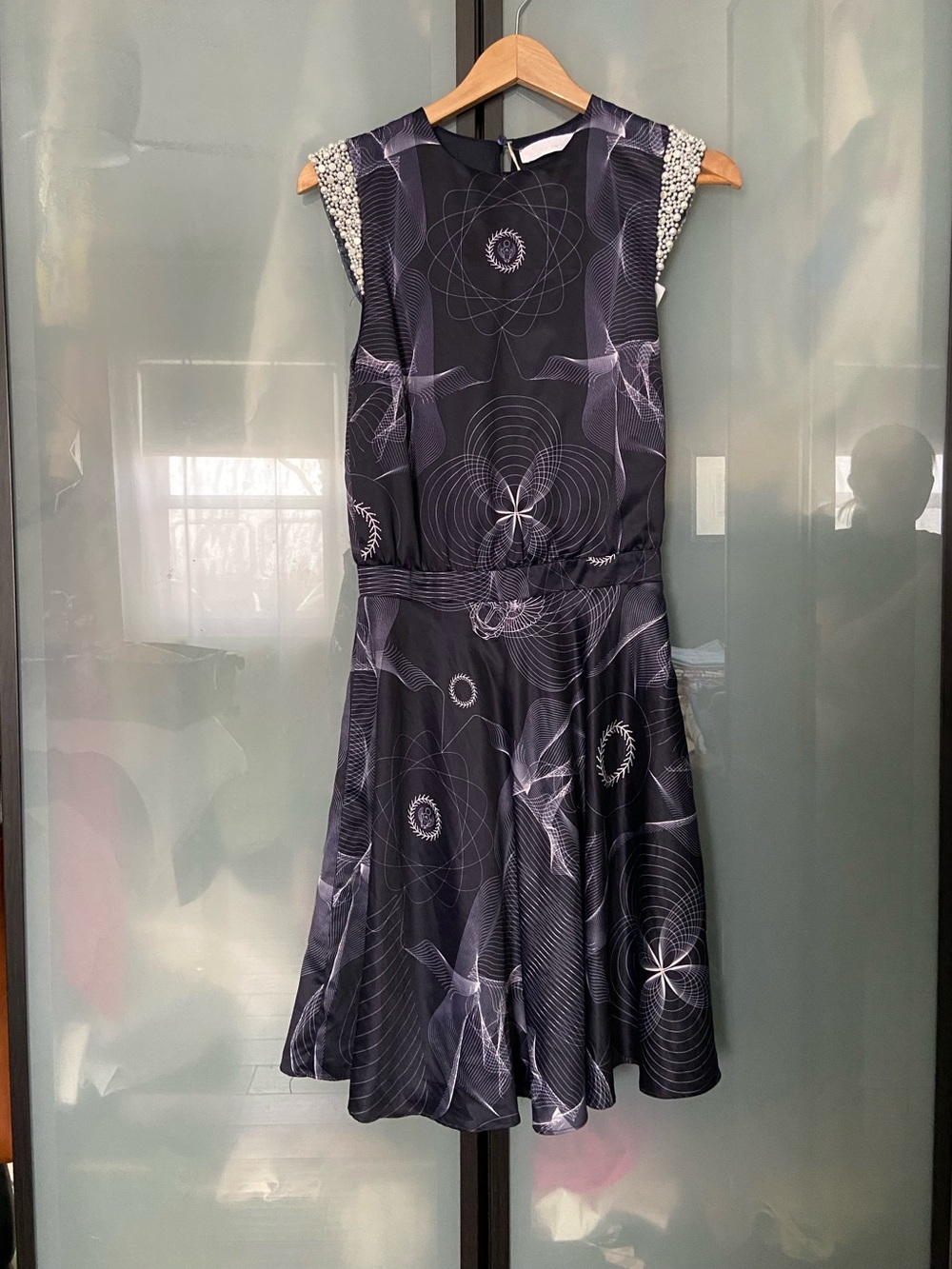 Frankie Morello Dziban Pearl accent dress 40 NEW